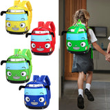 3D Cartoon Bus Daycare Backpack – Cute Kindergarten School Bag for Boys & Girls | Lightweight Toddler Travel Backpack