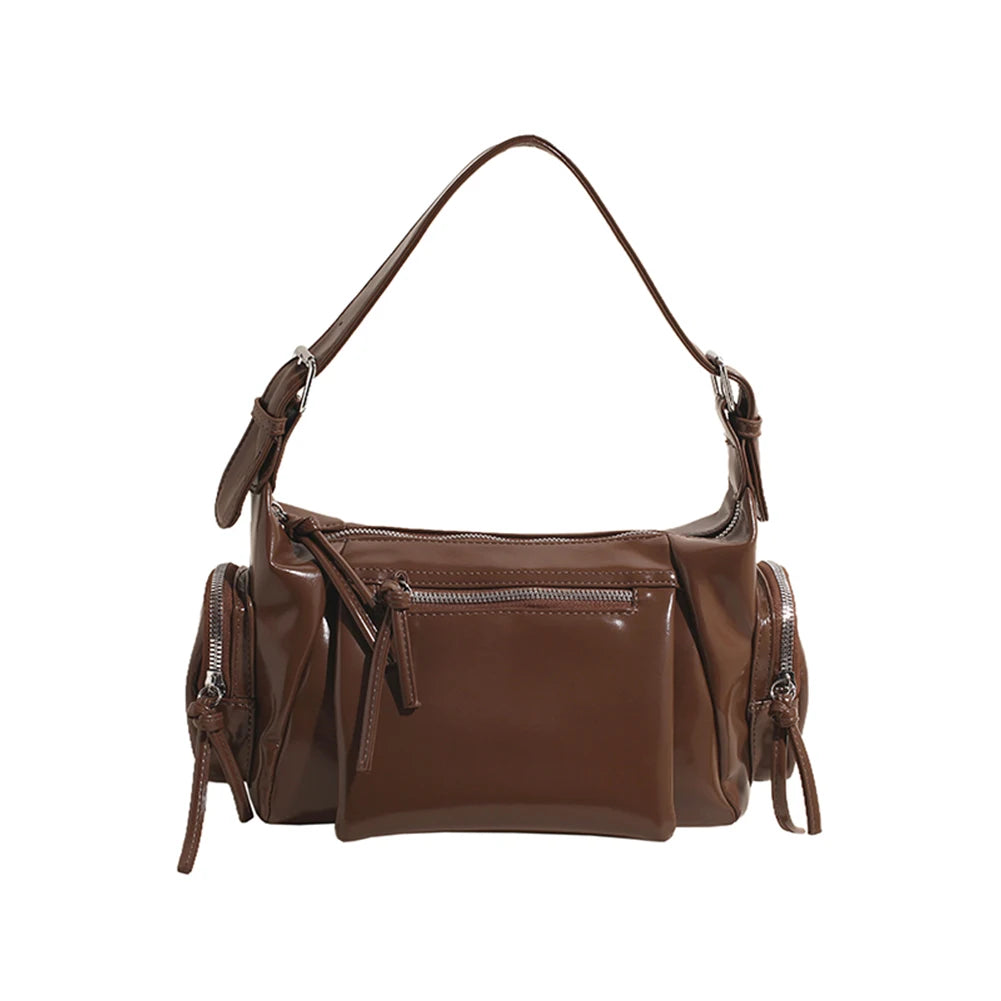 Women’s Soft PU Leather Under-Arm Hobo Bag – Multi-Pocket Tote for Work, Shopping & Travel