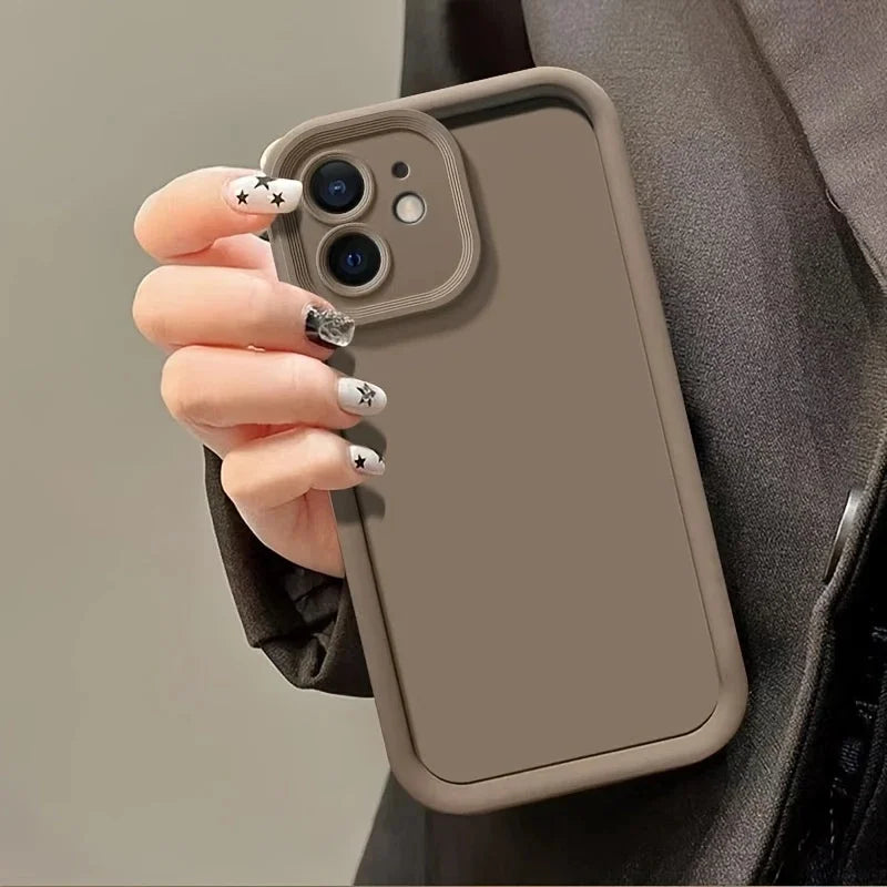 3-Piece Solid Color iPhone Case Set – Luxury Anti-Drop Protective Covers with Camera Protection for iPhone 15–11 Pro