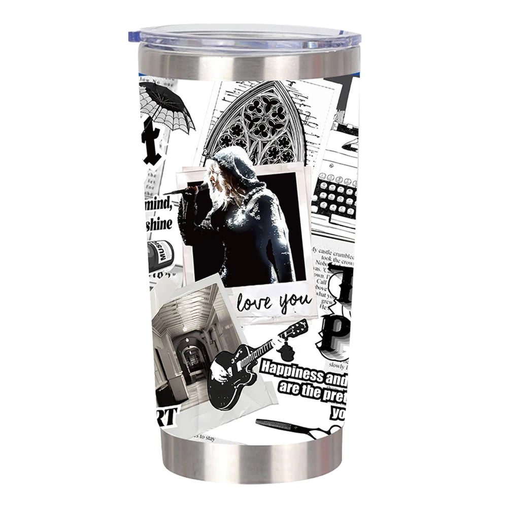 20oz Vacuum Insulated Stainless Steel Tumbler with Straw – Thermal Cup for Hot & Cold Drinks
