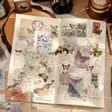 Vintage Botanical Scrapbook Journal & Memo Pad Set – 600 Sheets (6 Models) for DIY Crafting
