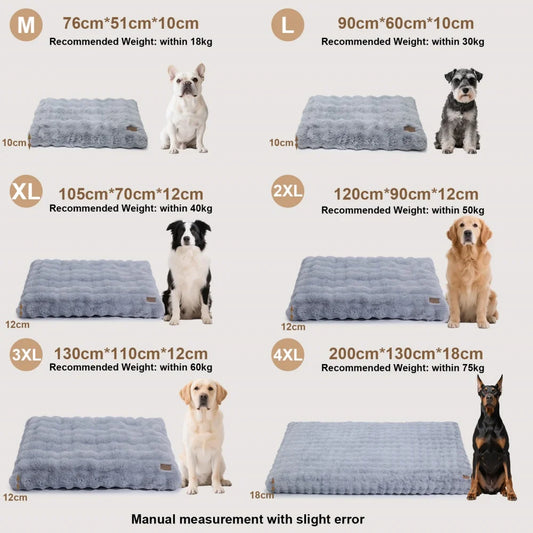 Ultra Plush Dog Bed Cushion – Soft Washable Mattress for Crates, Puppies & Large Dogs