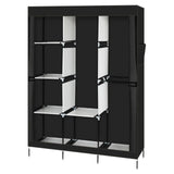 71-inch Portable Closet Wardrobe & Clothes Rack Organizer with Shelves – Black