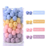 100-Piece 12 mm Silicone Beads Set for Baby Teething & Pacifier Chain – BPA-Free Chewable DIY Accessory