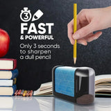Kids & Office Electric Pencil Sharpener – Battery-Powered Dual Slots for Standard & Colored Pencils ✏️⚡