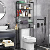 4-Tier Over-the-Toilet Storage Rack – Freestanding Bathroom Organizer with Adjustable Shelves & Basket