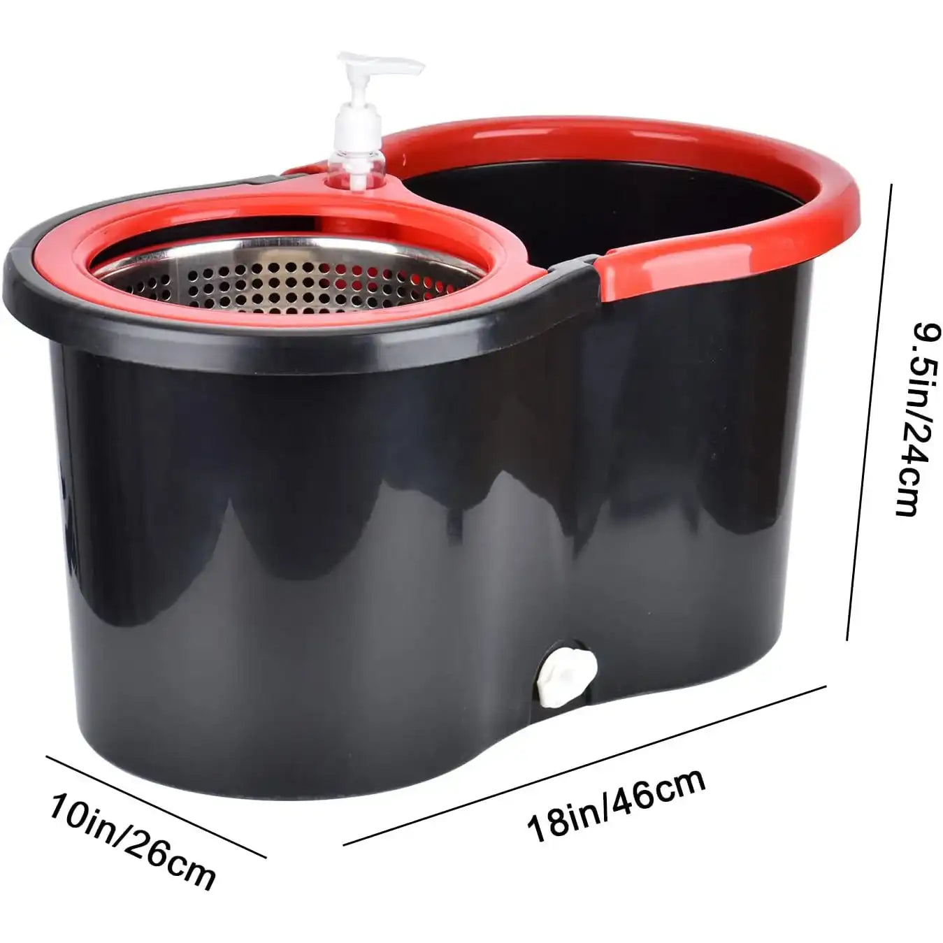 “360° Spin Mop & Bucket Set with Stainless Steel Wring System – Includes 3 Microfiber Heads