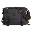 Unisex Canvas Shoulder Bag – Large Capacity Multi-Pocket Crossbody Tote for School, Work & Daily Activities