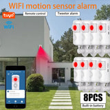 📡 WiFi Tuya Smart PIR Motion Detector – Battery-Powered Infrared Wireless Alarm System with App Alerts