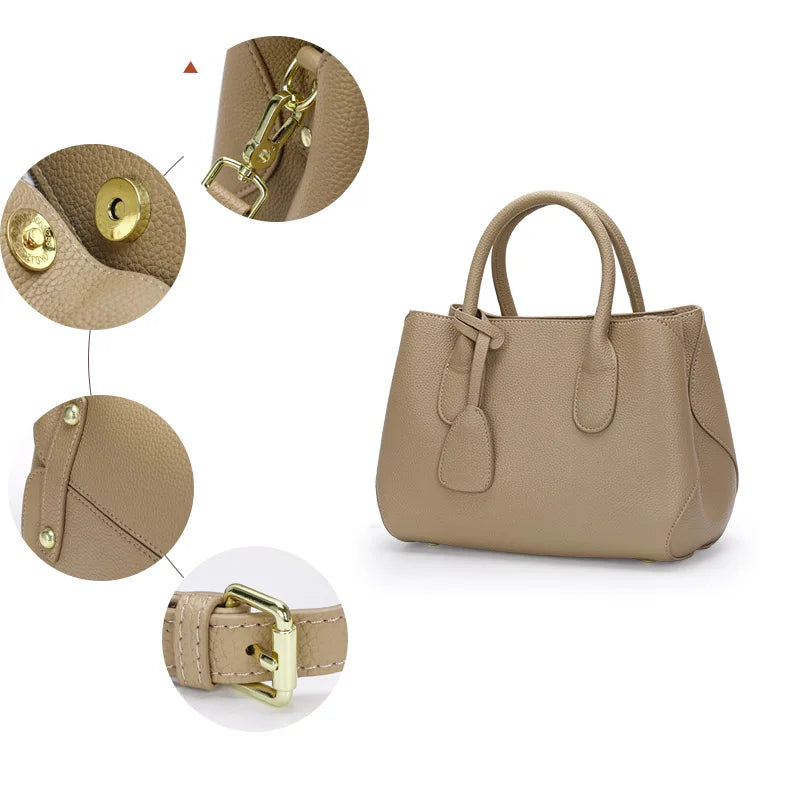 Aidrani First-Layer Cowhide Large Capacity Commuter Messenger & Shoulder Bag for Women (2024 Edition)