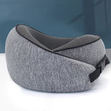 U-shaped adjustable travel neck pillow – ergonomic support cushion & reusable headrest for airplane, car, chair, home & office