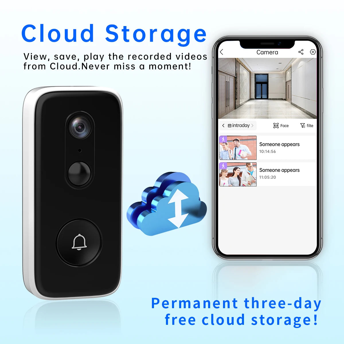 JOOAN 2K WiFi Smart Video Doorbell – Battery-Powered Intelligent Camera Doorbell with Security Intercom & Smart Home Integration
