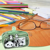 Cute Panda Pencil Case – Large-Capacity Pen Bag with Stickers, Doll & Pins for School 🐼✏️