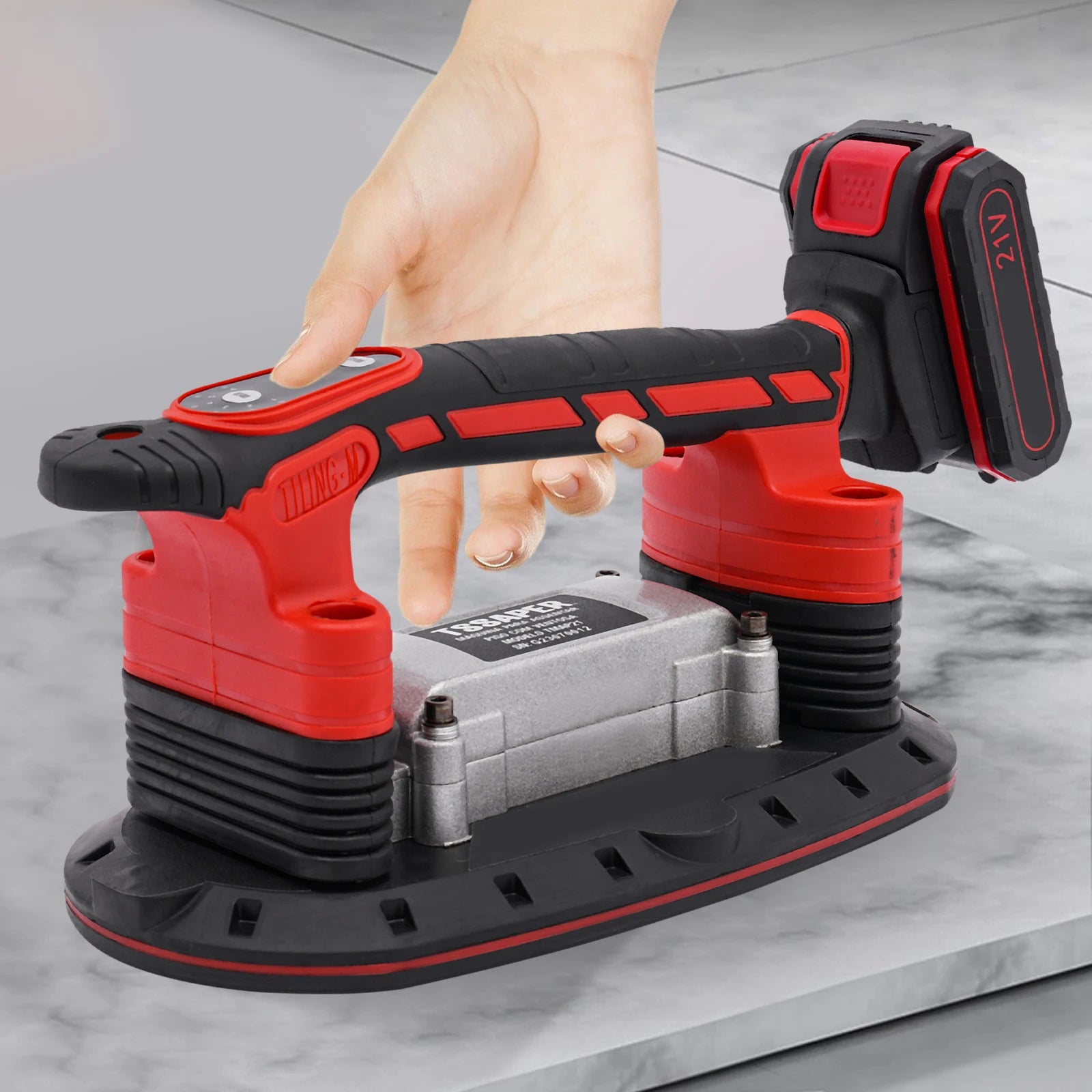 Tile Installation Tool – Slip-Proof Vibration Machine with One Suction Cup & 6 Speeds for Leveling