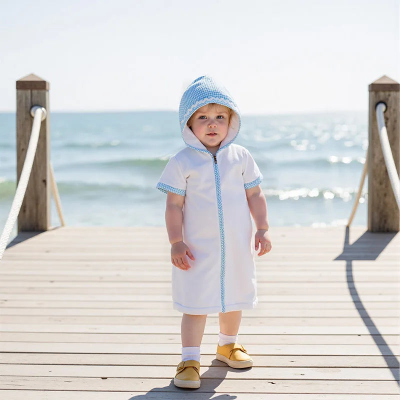 Children’s Hooded Beach Towel – Soft Embroidered Swim Cover-Up for Toddlers, Boys & Girls | Quick-Dry Bathrobe for Pool & Beach