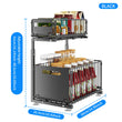 Upgraded Pull-Out Kitchen Cabinet Organizer – Guide Rail Design, Smooth Sliding Storage Rack for Home & Pantry