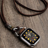 Leather Strap for Apple Watch – Bracelet Style Band for Ultra & Series 2–8, Compatible with 38/40/41/42/44/45/49mm Models
