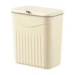 Wall-Mounted White Space-Saving Trash Bin for Kitchen – Durable Plastic Multi-Functional Waste Storage