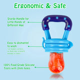 Baby Fruit Feeder Pacifier – 2 Pack Mesh Teething Toys for Infants, Safe Food Feeder for Appetite Stimulation & Gum Relief