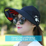 Women’s Wide Brim Sun Hat – Foldable Anti-UV Beach Visor Cap for Summer Travel & Outdoor Protection