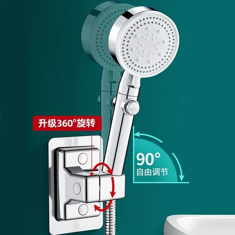 Adjustable ABS Shower Head Holder – Self-Adhesive Wall Mount Bracket for Handheld