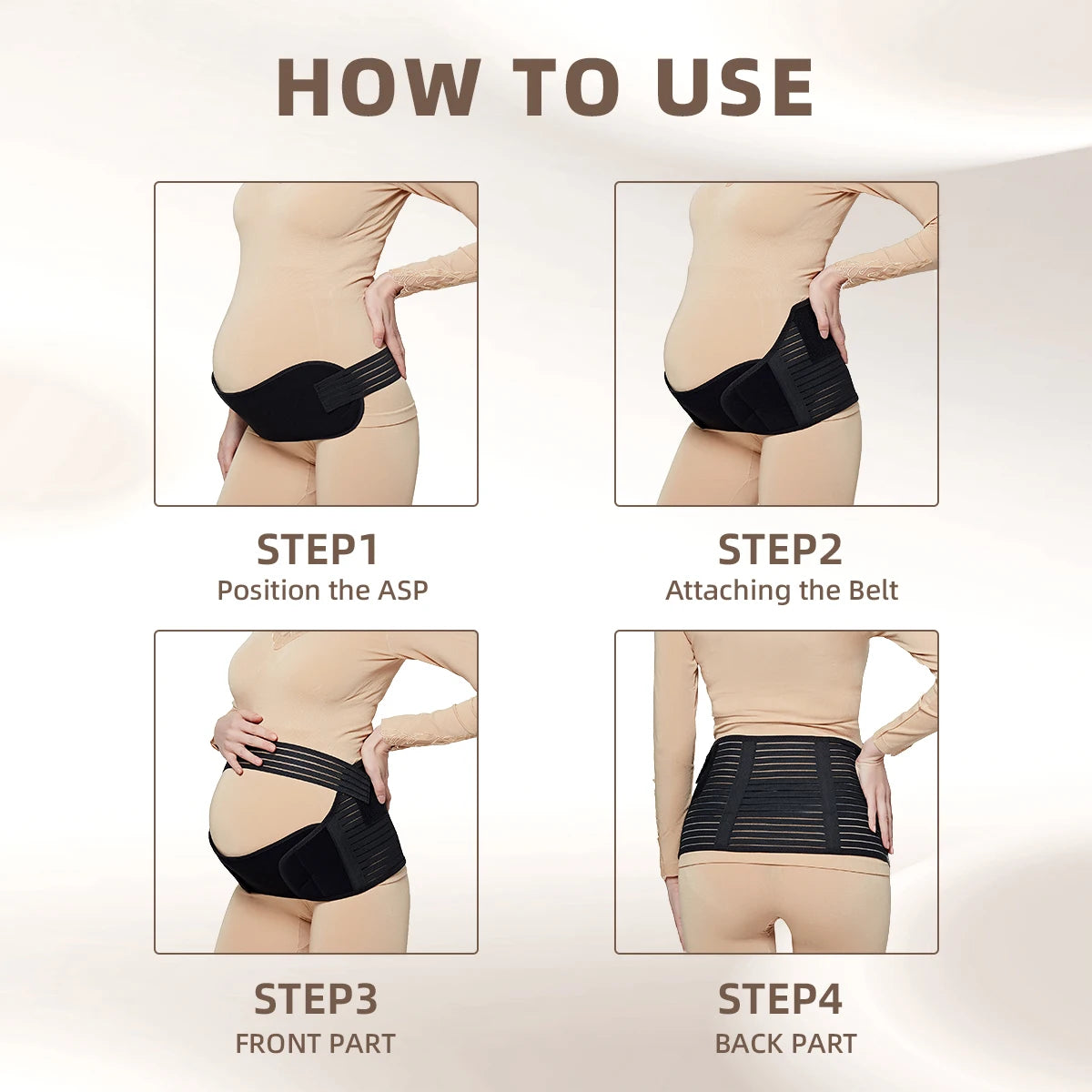 Breathable Adjustable Maternity Support Belt – Belly Wrap for Mid to Late Pregnancy, Back Pain Relief & Abdominal Support