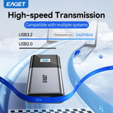 EAGET Fingerprint Encrypted Portable SSD 1TB/2TB – USB 3.2 Type-C Solid State Drive for PS5, PS4, Laptop & MacBook