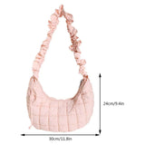 Quilted Bubble Cloud Crossbody Bag – Solid Color Padded Shoulder Purse with Adjustable Strap