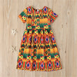 African-Style Dashiki Print Short-Sleeve Princess Dress for Toddler Girls (Ages 1-5Y)