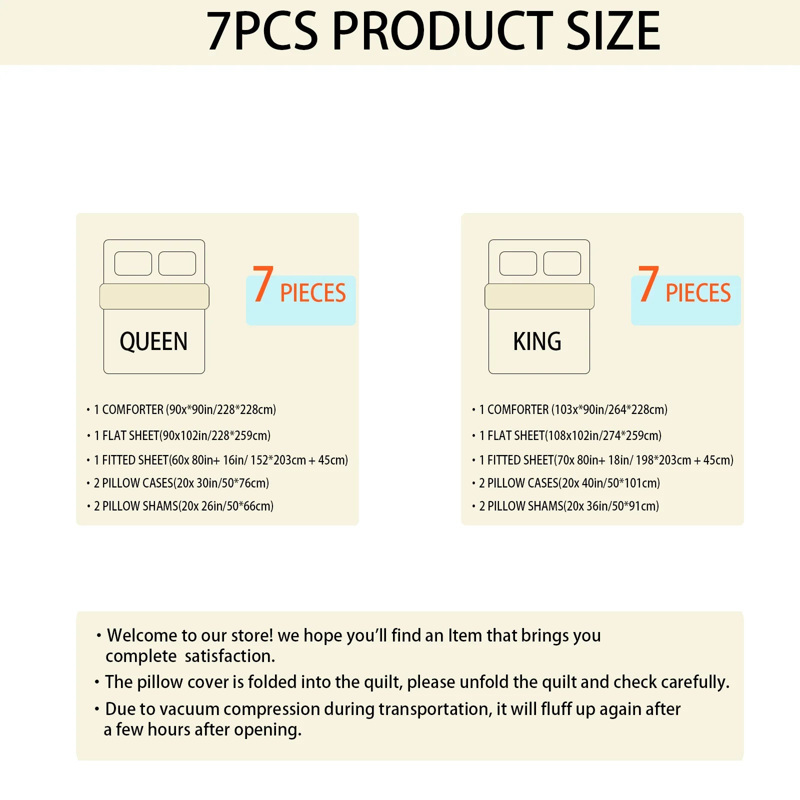 7-Piece Floral Print Quilt Set – Soft All-Season Bedding for Queen & King Size Beds