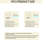 7-Piece Cut-Flower Quilted Comforter Set – Soft All-Season Bedding (Elegant Floral Texture)