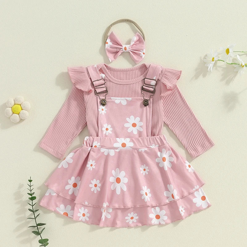 Adorable Baby Girls Winter Outfit Set – Knit Sweater, Plaid Skirt & Matching Headband 3-Piece Clothing Ensemble