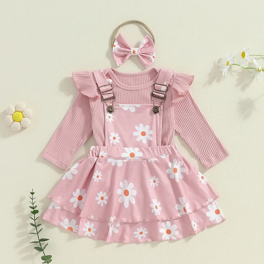Adorable Baby Girls Winter Outfit Set – Knit Sweater, Plaid Skirt & Matching Headband 3-Piece Clothing Ensemble