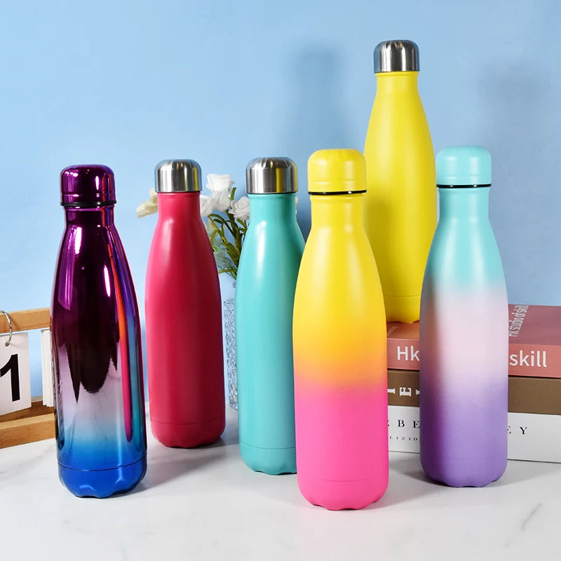 Double-Wall Stainless Steel Sport Water Bottle 500 ml – Leak-Proof, Hot & Cold Insulated