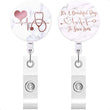 ❤️ 2-Pack Red Heart Badge Reels – Retractable ID Card Holders with Alligator Clip, Decorative Clip-On Name Tag Reels
