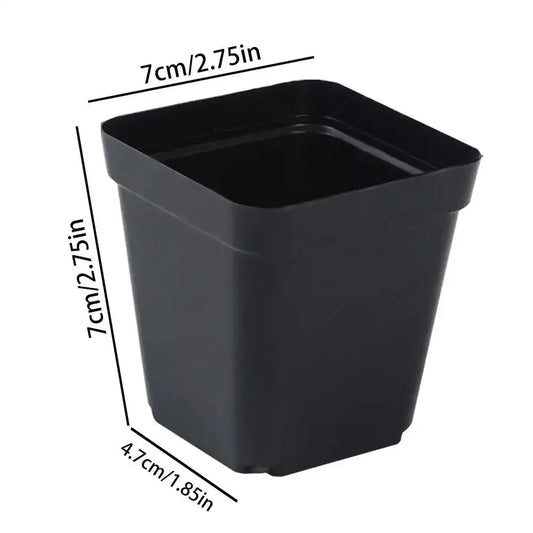 Reusable 50-Piece Square Seeding Cups Starter Pots with Drainage Holes – Nursery Planting Set