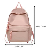 Women’s Nylon Stadium Backpack – Large-Capacity Casual Daypack | Solid-Color Ladies’ Student Bag for School & Outdoor Use