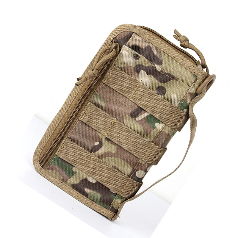 Tactical Military Wallet Organizer – Multifunction Credit Card Holder, Phone Pouch & Key Purse with Checkbook Storage