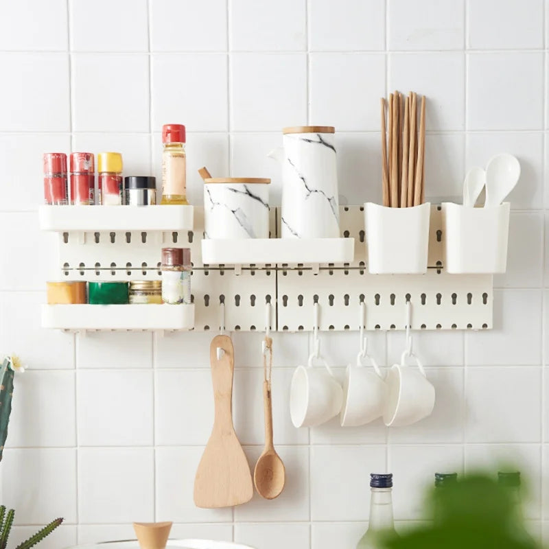 Premium Punch-Free Wall Hanging Storage Rack – Smart Board Organizer 🧩