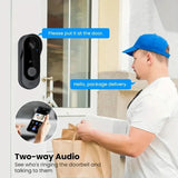 1080P Wireless WiFi Video Doorbell – Tuya Smart Home Camera with PIR Motion Detection & Two-Way Intercom 📹🔔