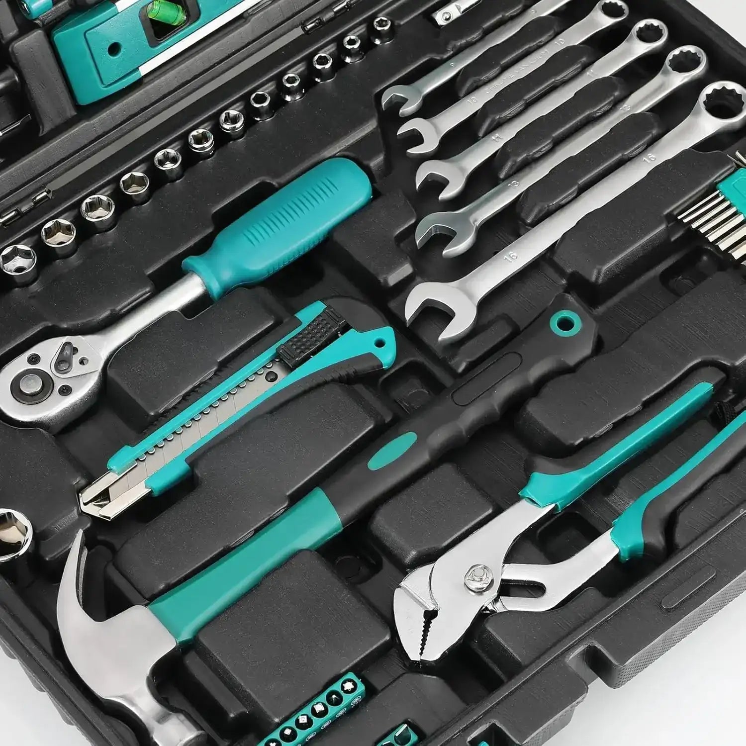 79-Piece Home & Auto Tool Kit with Plastic Toolbox – Comprehensive Hand Tool Set for DIY Repairs