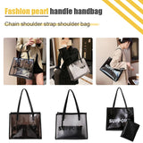 Transparent Mini Tote Pouch for Women – Large Composite Clear Under-Arm Bag