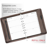 2025 Weekly & Monthly Planner Refill – 5.5" x 8.5" Classic Desk Size with Ruled Daily Blocks 📒