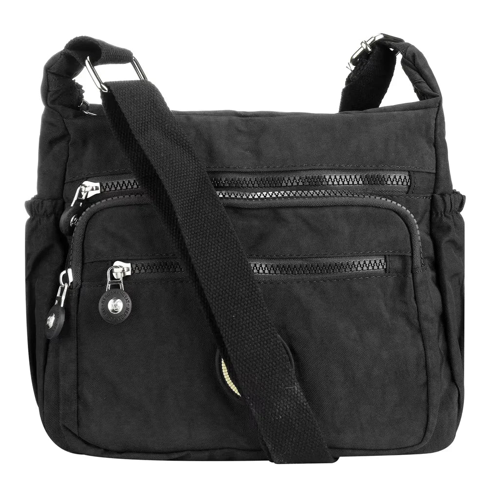 High-Capacity Waterproof Nylon Shoulder Bag – Casual Crossbody Handbag for Women