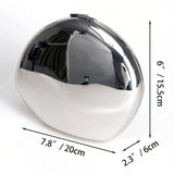 Smooth Mirror Acrylic Egg-Shaped Clutch – Luxury Shell Handbag for Women, Designer Evening & Party Purse