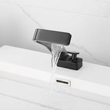 BAKALA Matte Black Deck-Mounted Basin Faucet – Single Hole Hot & Cold Mixer Tap