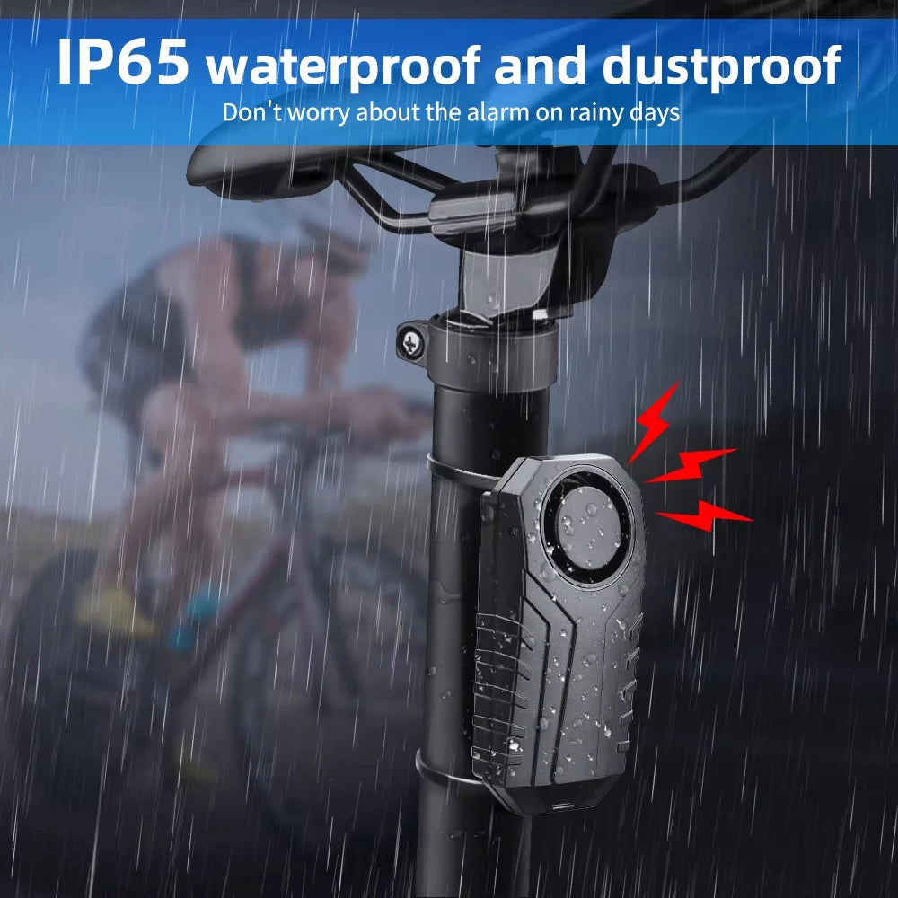🚴 AWAPOW Bike Alarm – 113dB Waterproof Anti-Theft Bicycle Alarm with USB Rechargeable Battery & Remote Control