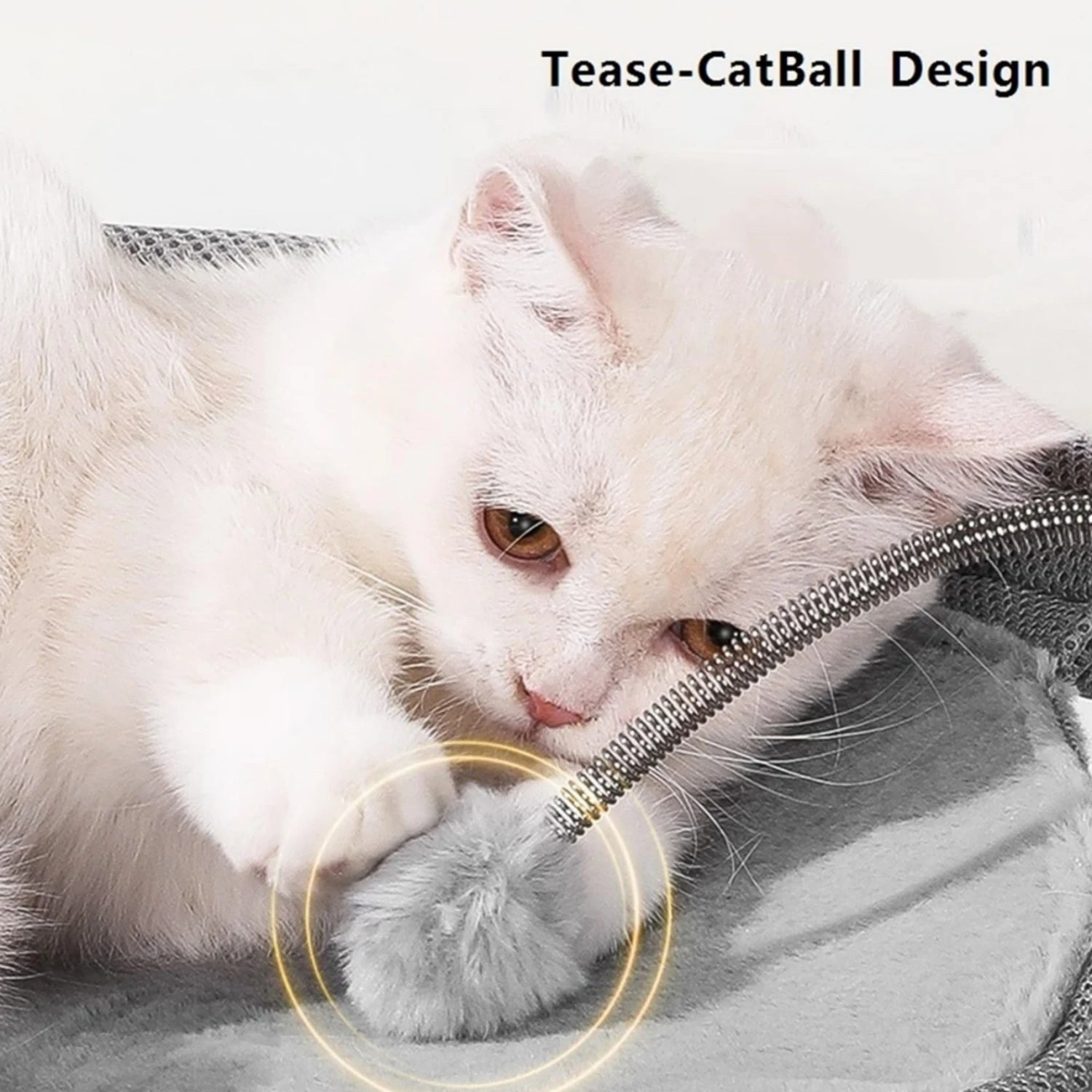 Raised Cat Hammock Bed – Removable & Washable Soft Mattress, Stable Indoor/Outdoor Pet Trampoline for Cats & Dogs