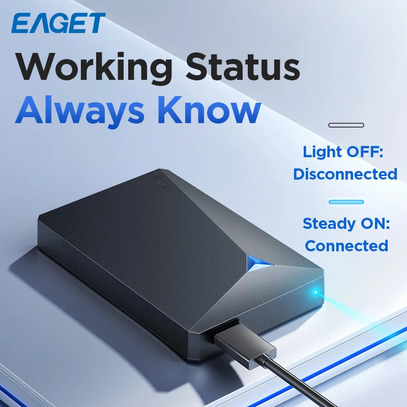 Eaget Portable External Hard Drive 1TB–5TB USB 3.0 5Gbps 2.5-Inch HDD – High-Speed Storage for PC, Laptop & MacBook (116 characters)