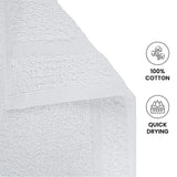 10-Piece Cotton Towel Set – Soft, Absorbent & Quick-Dry Popcorn-Textured Border Towels for Bath & Hand